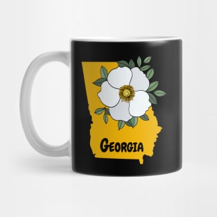 Georgia Cherokee Rose State Flower Mug